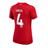 Liverpool Virgil van Dijk #4 Replica Home Shirt Ladies 2023-24 Short Sleeve